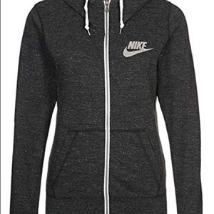 NWOT Nike Full ZIP Hoodie - Marled Black/Gray